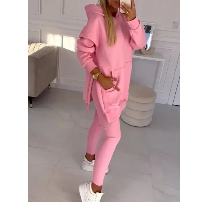 Conjunto Lívia Confortável – Blusão Longo + Calça Slim