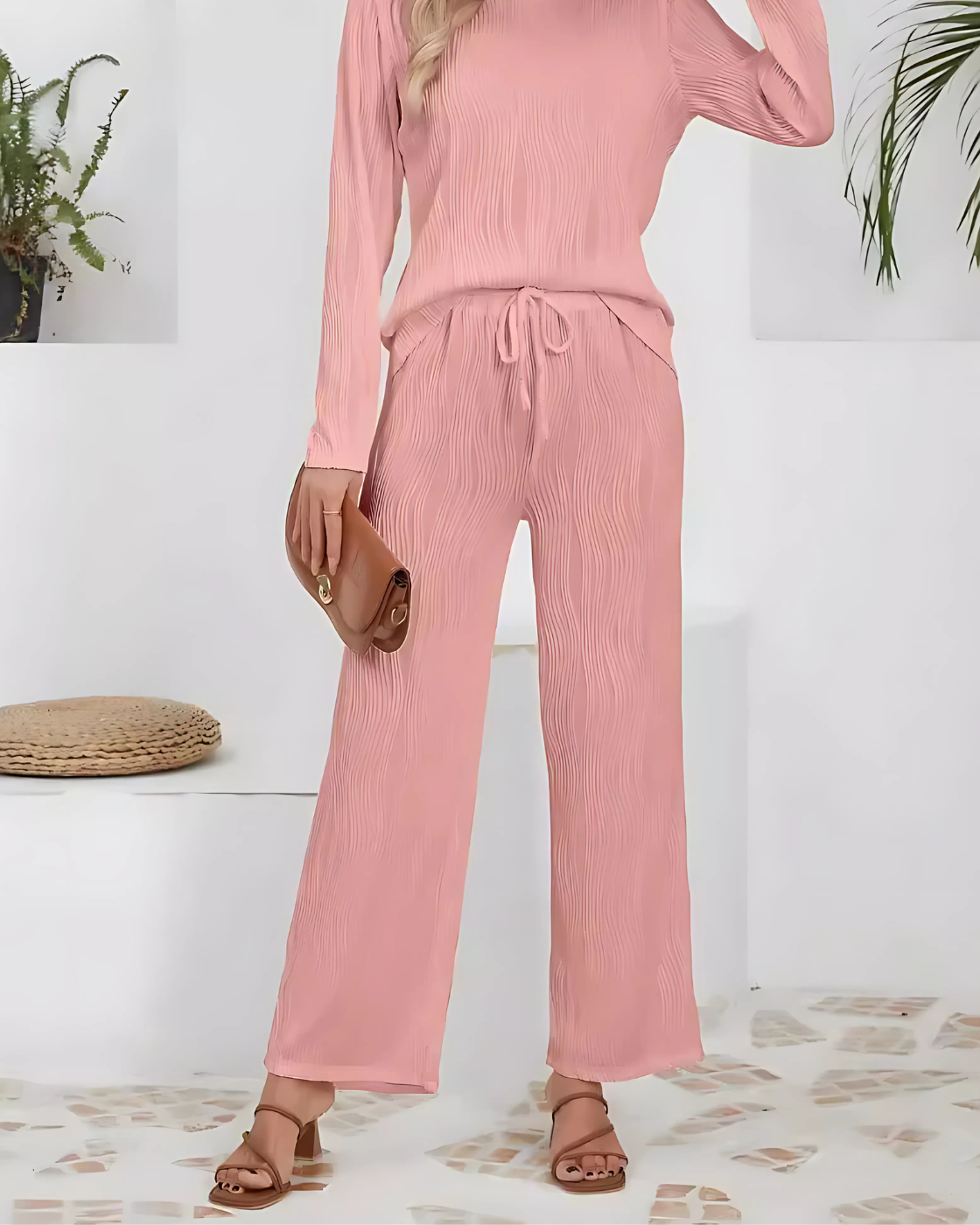 Conjunto Laura | 2 Peças -Linho Premium (Estilo Europeu)