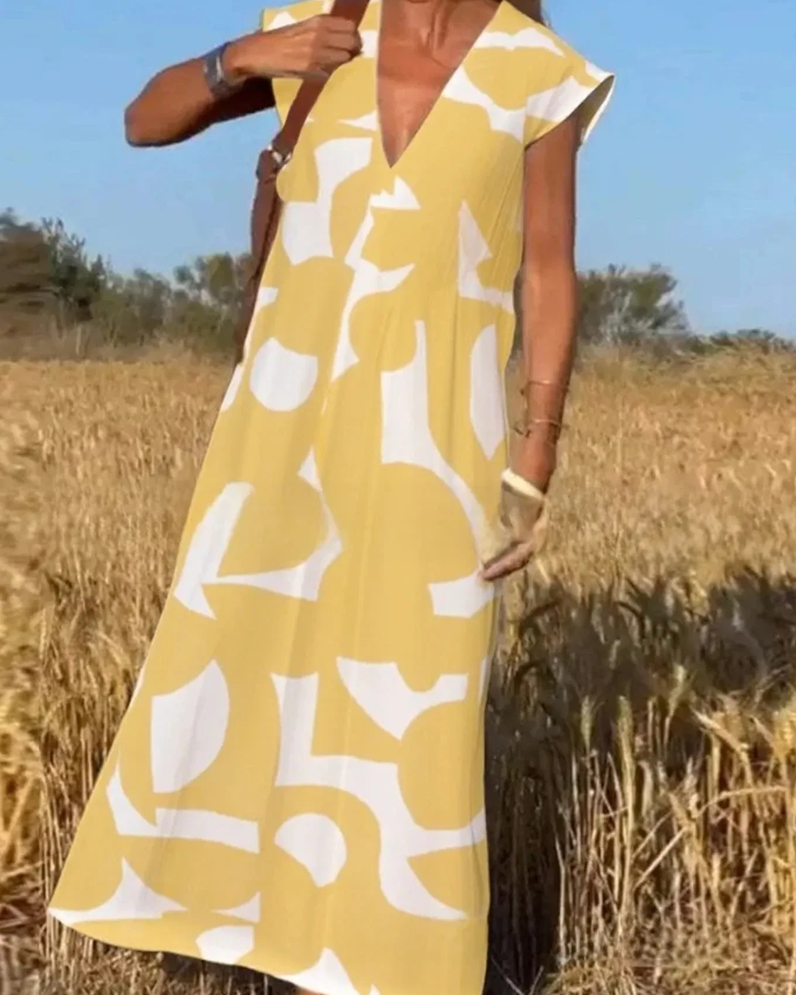 Vestido Portinho | Decote em V - Fresco e Soltinho (Estilo Europeu)