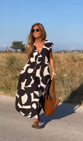 Vestido Elisabetta Milano – Elegância Contemporânea Europeia (Leve e Soltinho)