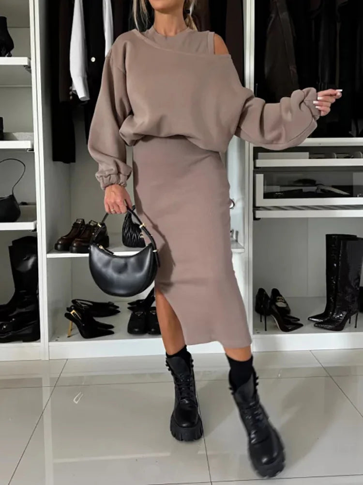 Conjunto Aurora Chic – Casaco Elegante + Vestido