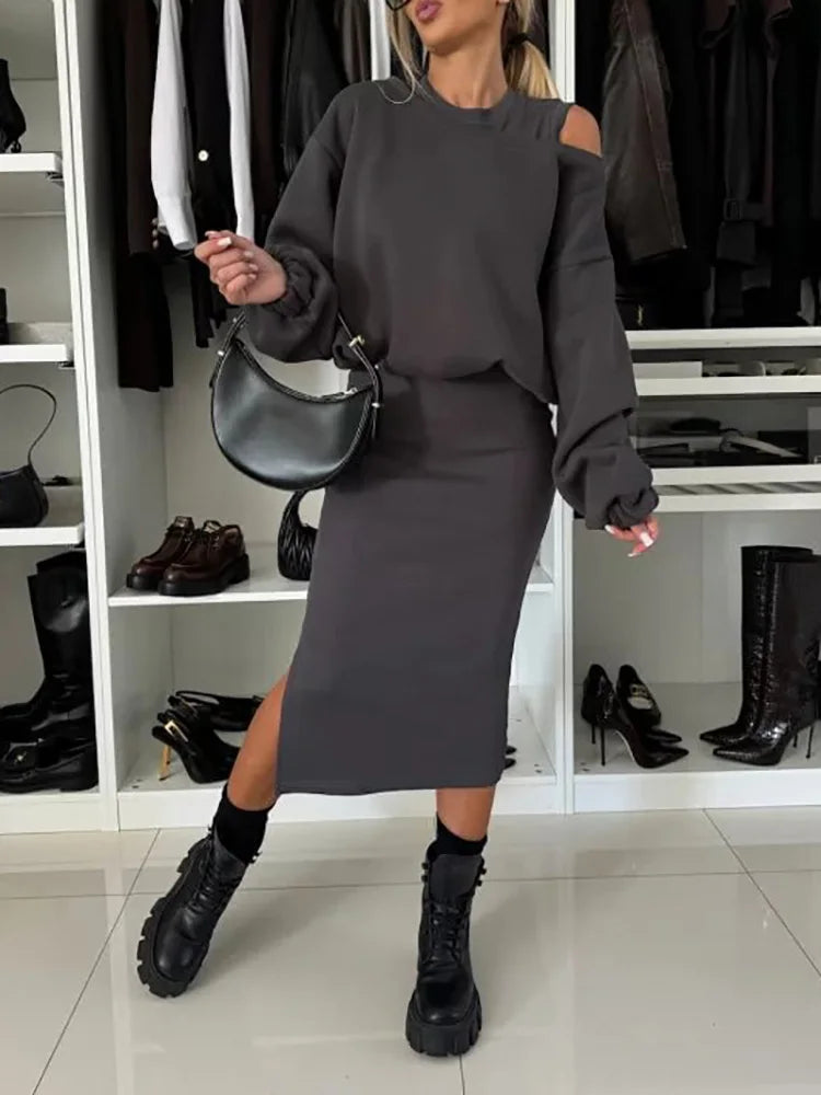 Conjunto Aurora Chic – Casaco Elegante + Vestido