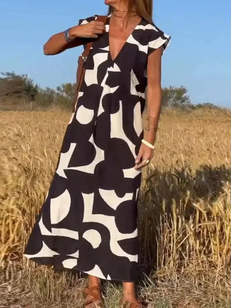 Vestido Elisabetta Milano – Elegância Contemporânea Europeia (Leve e Soltinho)