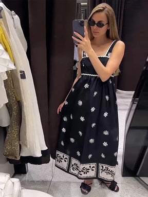 Vestido Vivienne Noir – Sofisticação da Alta Europa (Leve e Soltinho)