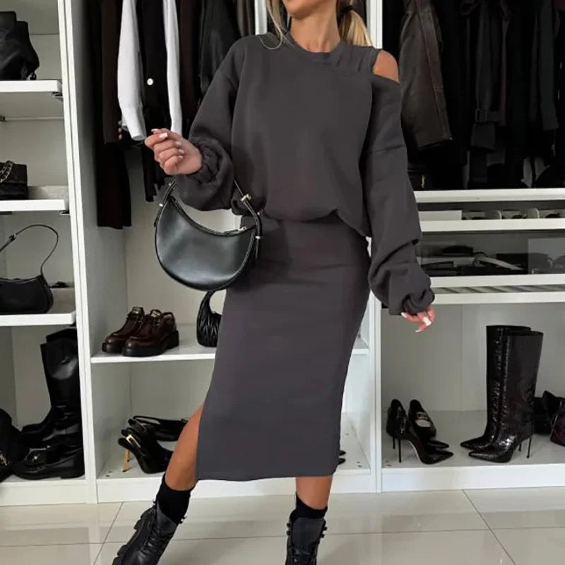 Conjunto Aurora Chic – Casaco Elegante + Vestido