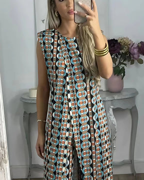 Conjunto Helena |  Sem Manga  - Linho Premium (Estilo Europeu)