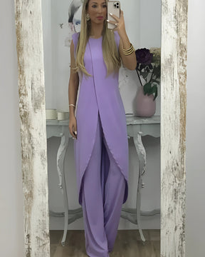 Conjunto Helena |  Sem Manga  - Linho Premium (Estilo Europeu)